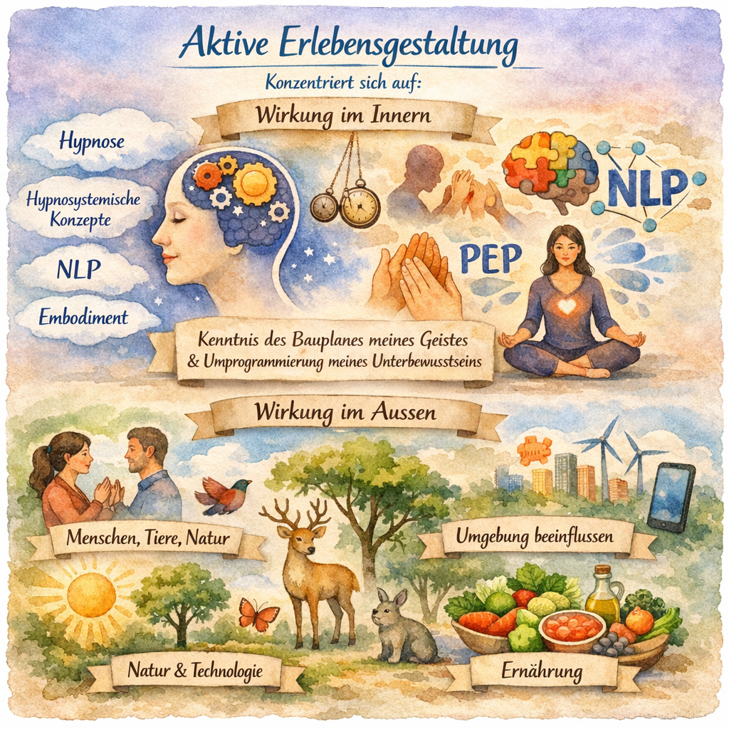 Aktive Erlebensgestaltung durch Wirkung im Innern und nach aussen